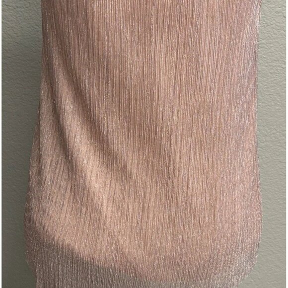 Tua NWT Metallic Halter Top Blouse Blush Women’s Size Small Lined - Picture 4 of 11